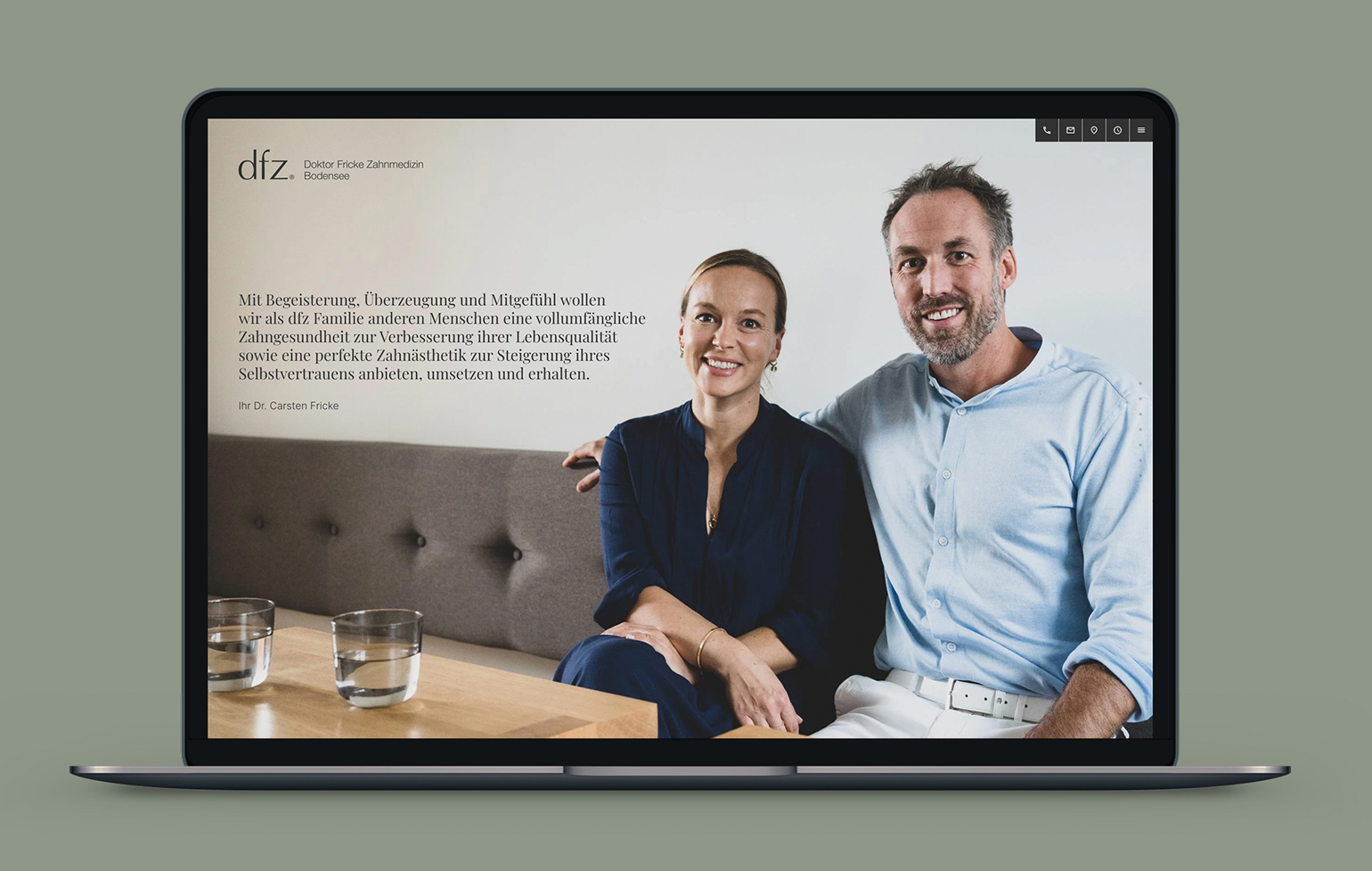 dfz Doktor Fricke Zahnmedizin website sample screenshot