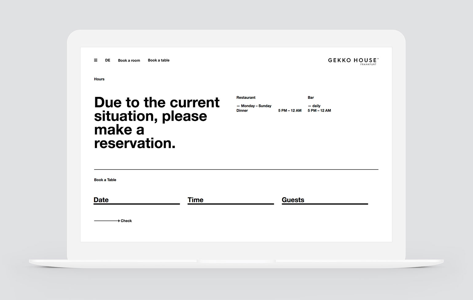 Screenshot Gekko House Corporate Website