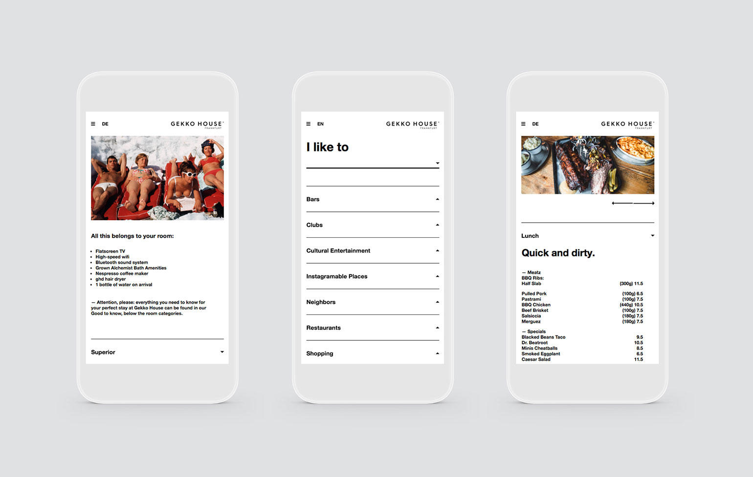Screenshot Gekko House Corporate Website Mobile