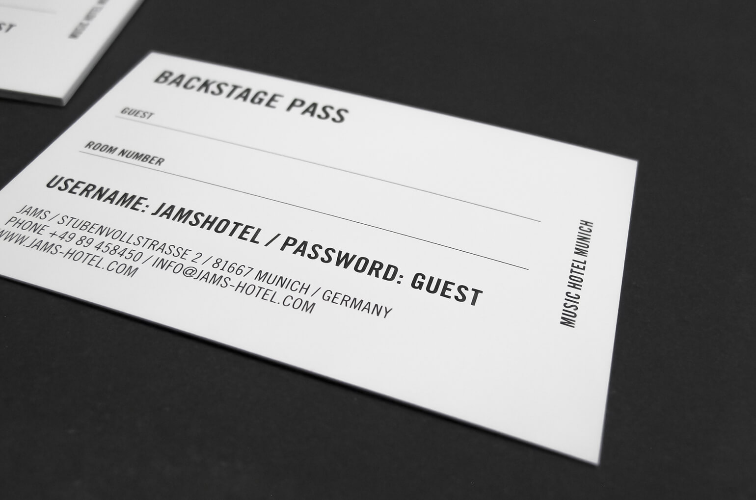 Jams music hotel Keycard