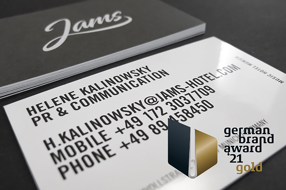 Jams Corporate Design Visitenkarte