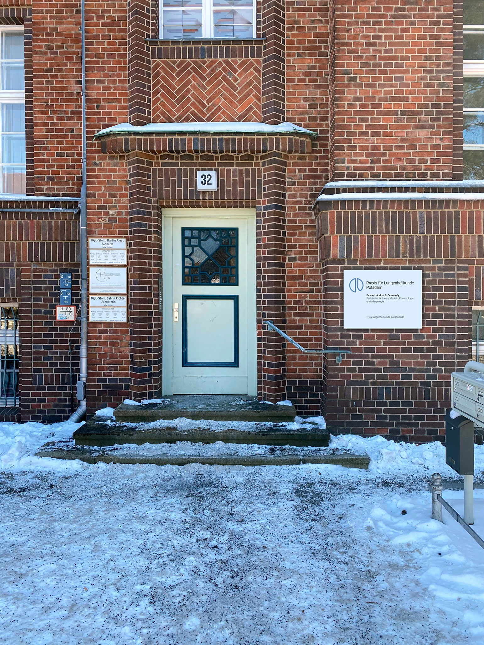 Praxis für Lungenheilkunde Potsdam Eingang