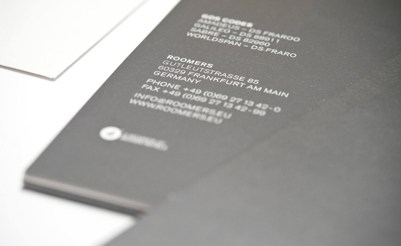 Roomers Corporate Geschäftsausstattung Detail