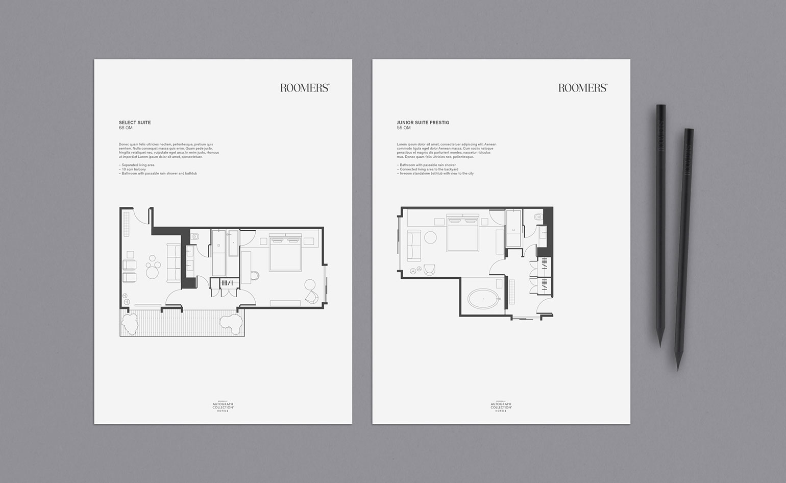 Roomers Raumpläne mit Grundrissen