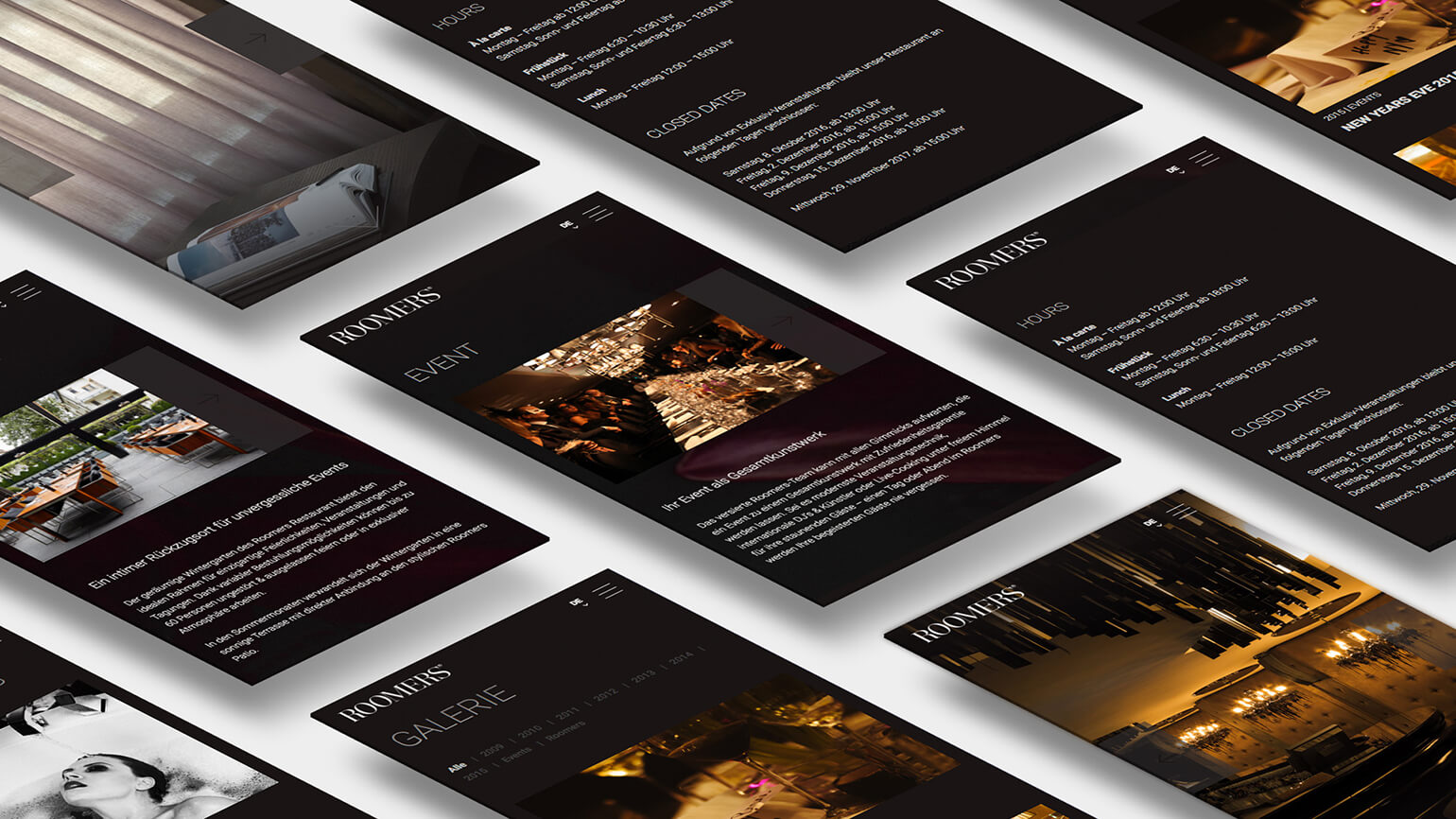 Screenshots Roomers Corporate Website