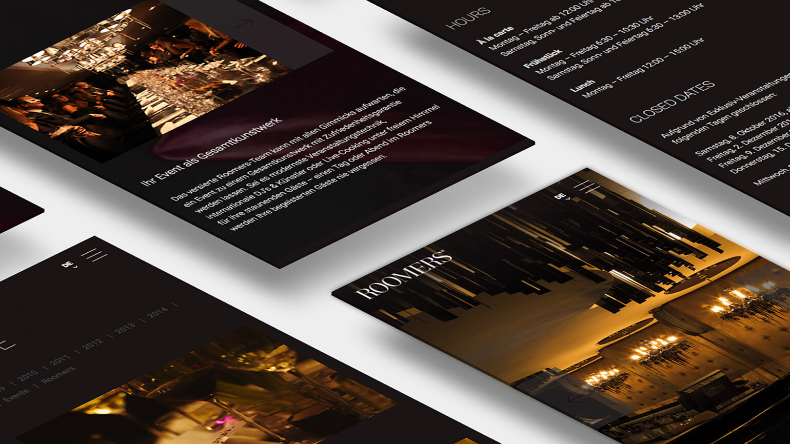 Screenshots Roomers Corporate Website