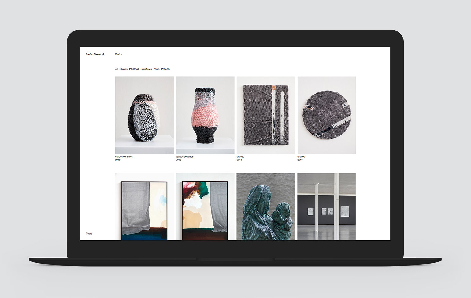 Screenshot Stefan Strumbel Corporate Website
