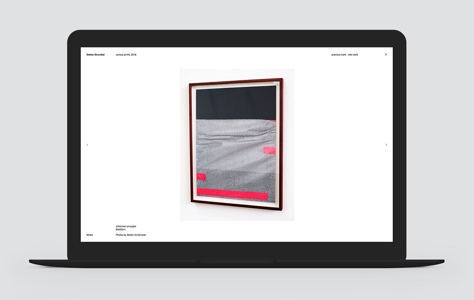 Screenshot Stefan Strumbel Corporate Website