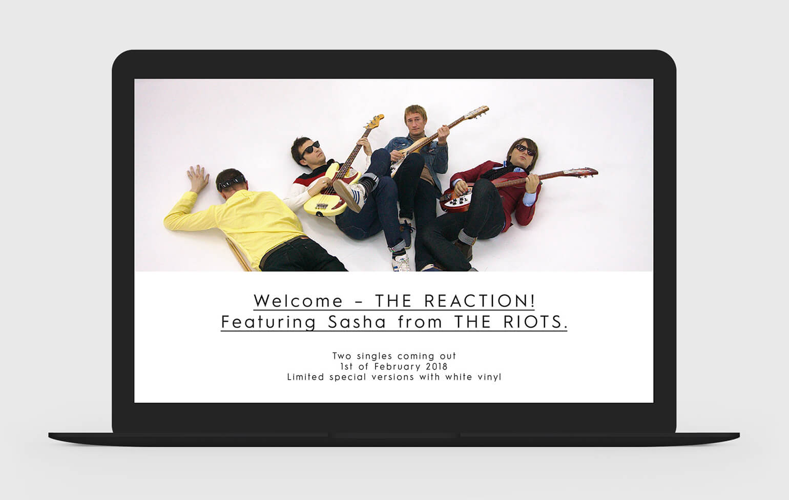 Screenshot The Reaction Website
